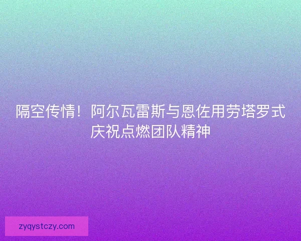 隔空传情！阿尔瓦雷斯与恩佐用劳塔罗式庆祝点燃团队精神
